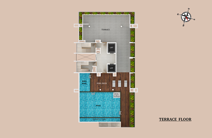 Terrace-floor